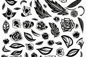 Cut out pattern tattoo idea