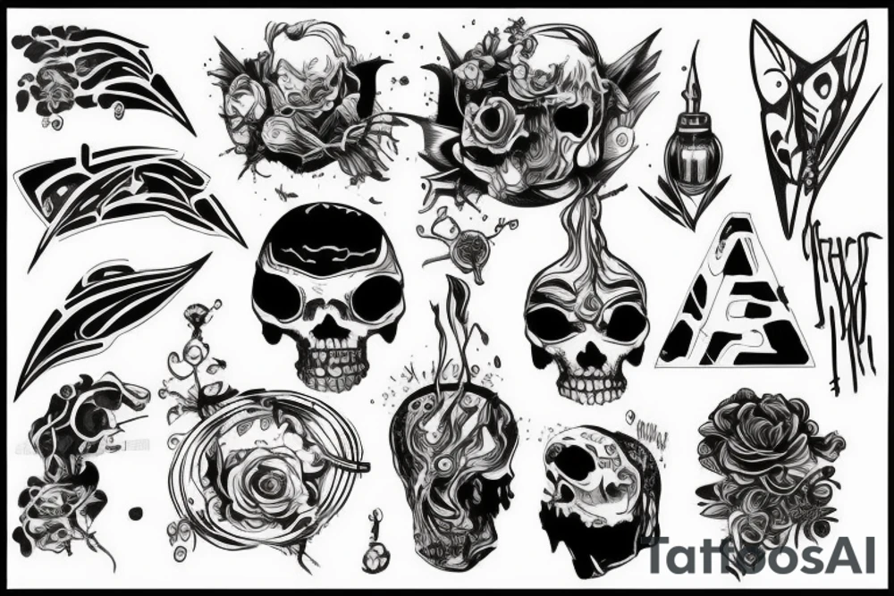 neo acid techno tattoo idea