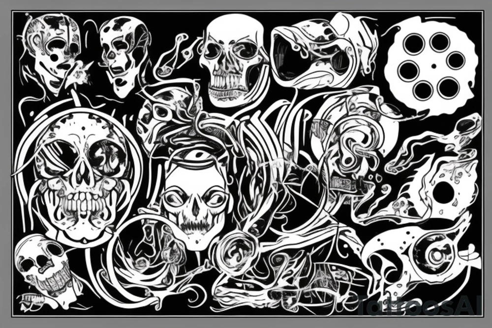neo acid techno tattoo idea