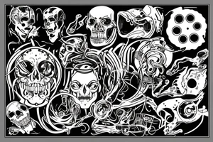 neo acid techno tattoo idea
