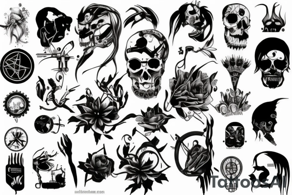 neo acid techno tattoo idea