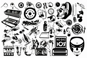 neo acid techno dj tattoo idea