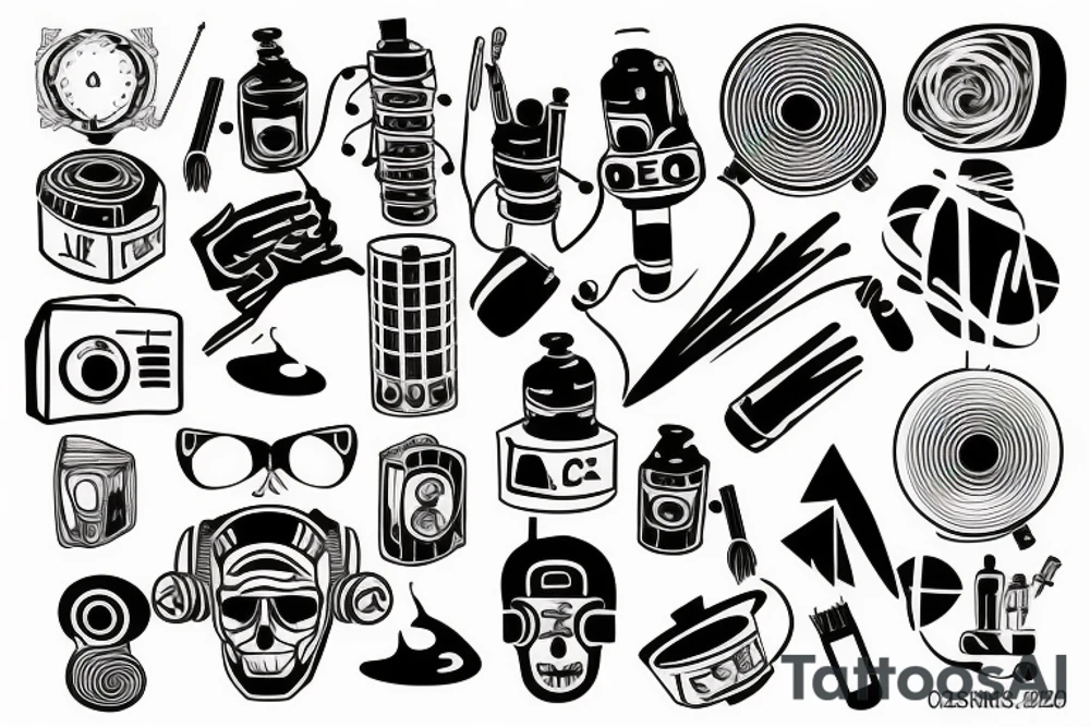 neo acid techno dj tattoo idea