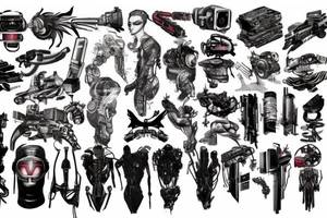 Cyberpunk tattoo tattoo idea