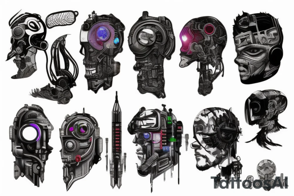 Cyberpunk tattoo tattoo idea