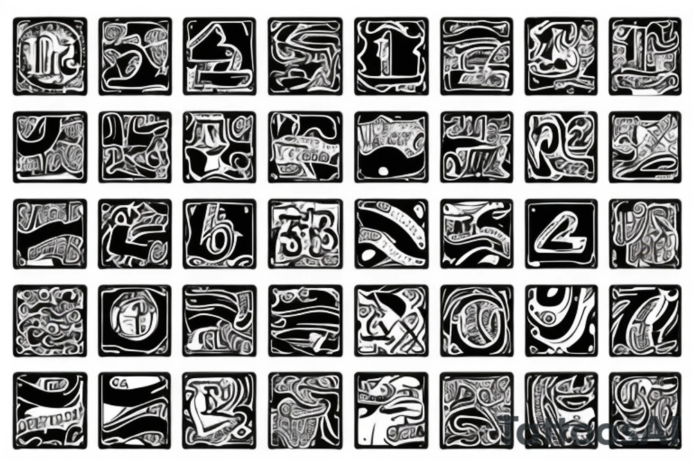 42 number tattoo idea