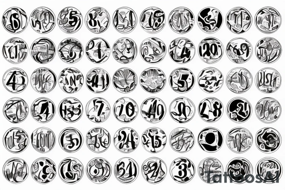 42 number tattoo idea