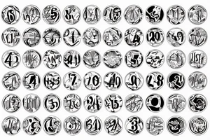 42 number tattoo idea