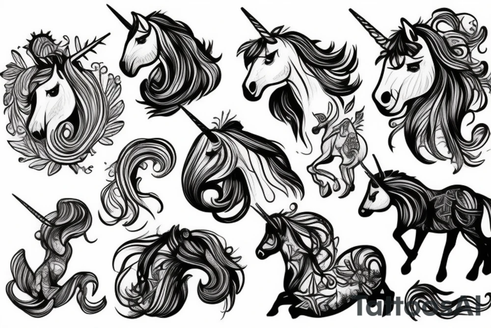 Unicorn tattoo idea