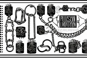 Prison walls, handcuffs, chains tattoo idea