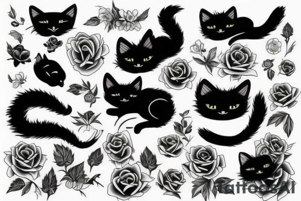 Black Cat tattoo idea