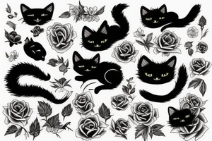 Black Cat tattoo idea