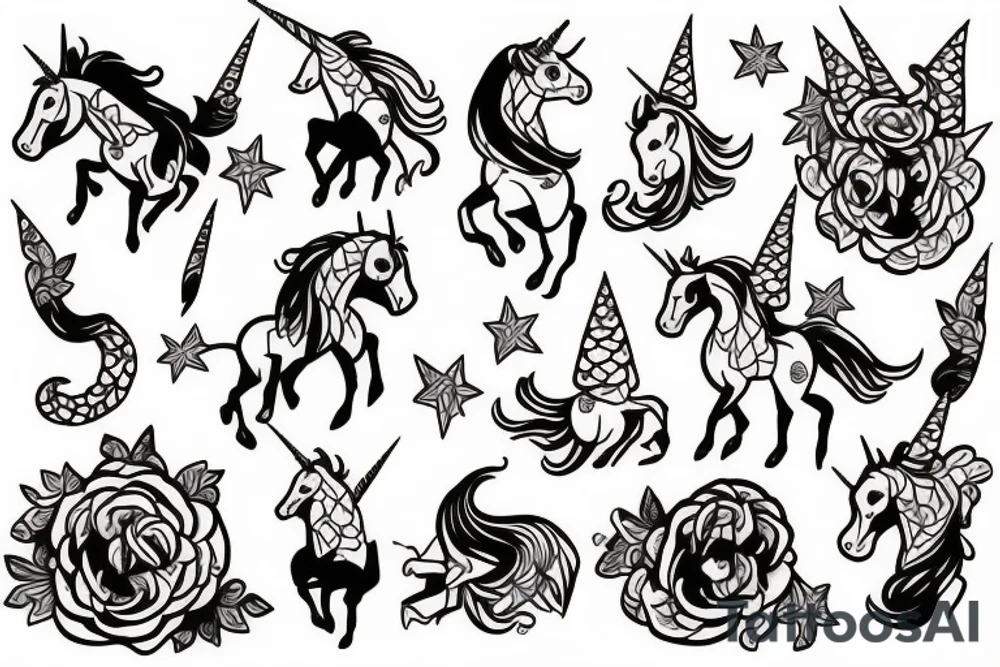 Unicorn tattoo idea