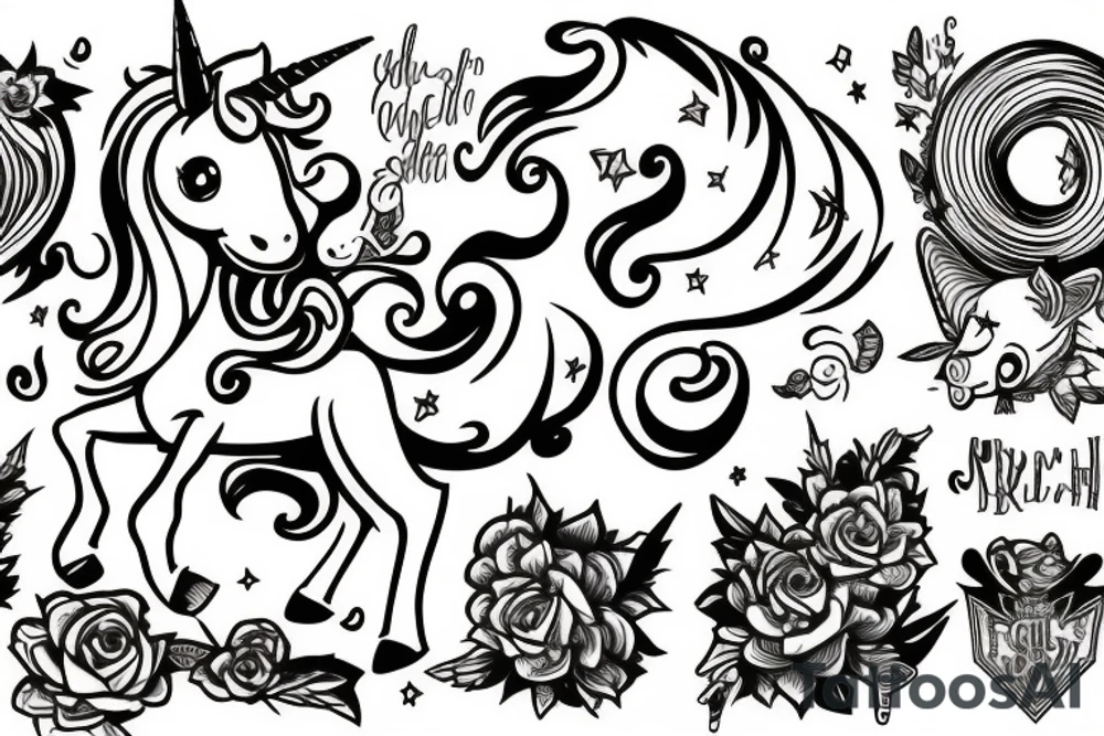 Unicorn tattoo idea