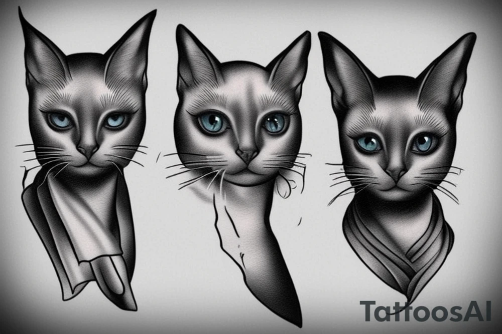 Siamese cat tattoo idea