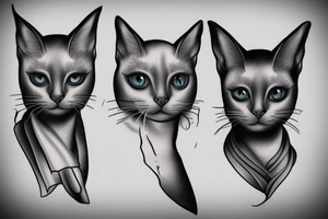 Siamese cat tattoo idea