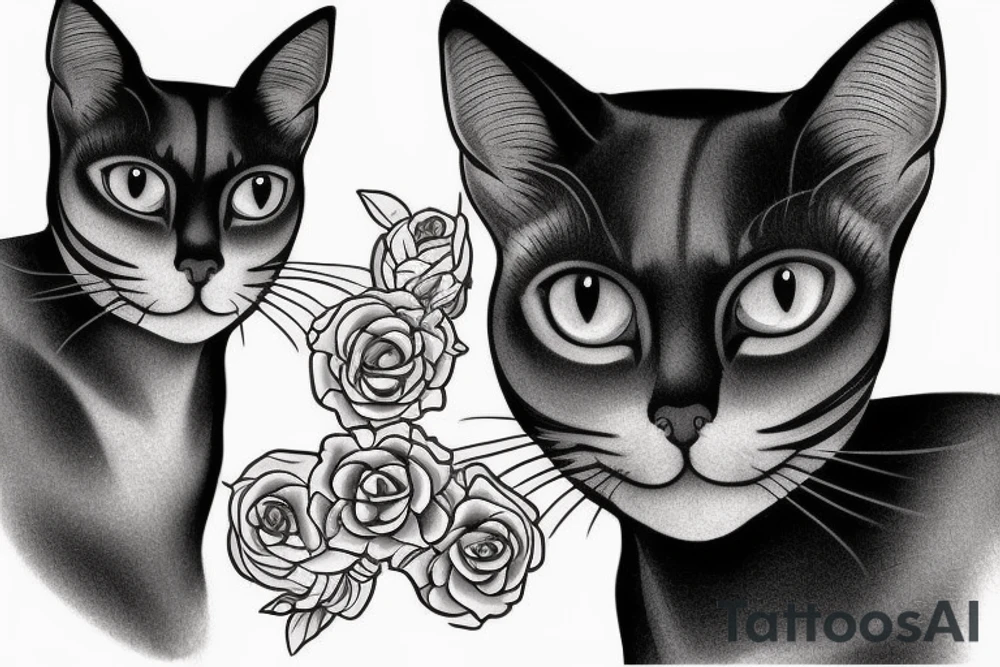 Siamese cat tattoo idea