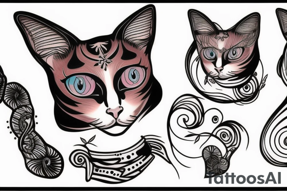 Siamese cat tattoo idea