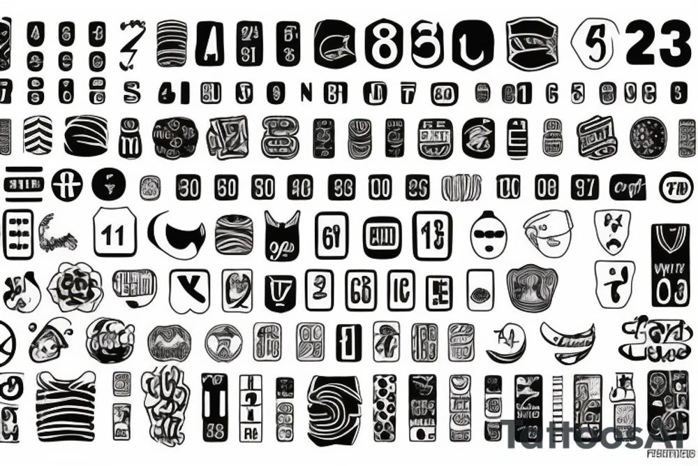 42 number tattoo idea
