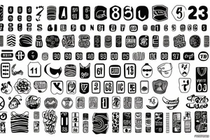 42 number tattoo idea