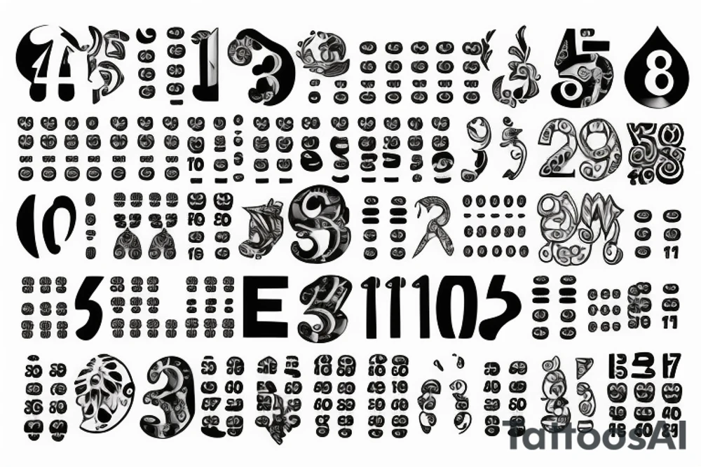 42 number tattoo idea