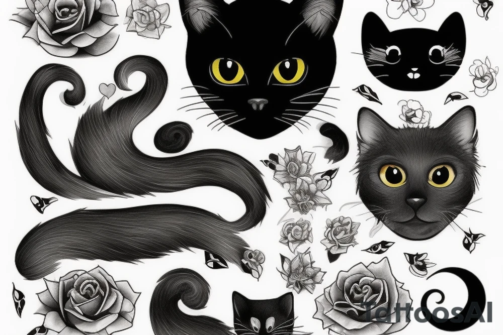 Black Cat tattoo idea
