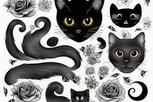 Black Cat tattoo idea