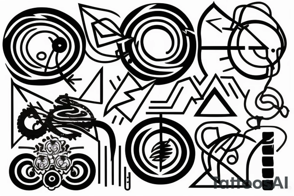 electric circuit tattoo idea
