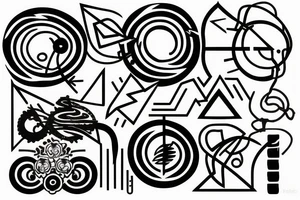 electric circuit tattoo idea
