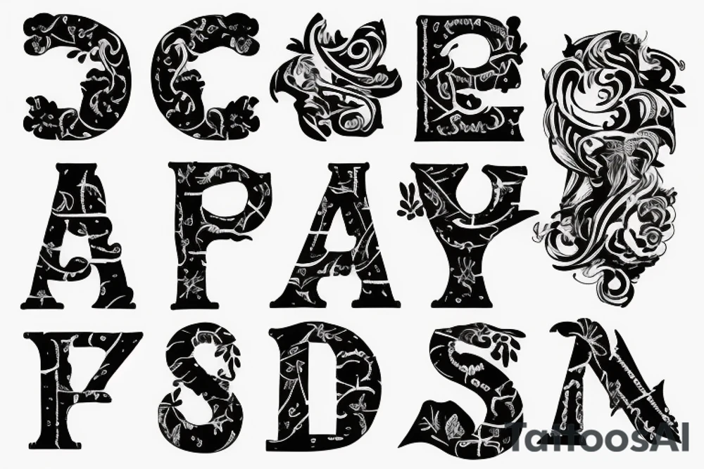 The letters SEL tattoo idea