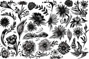 Wildflowers under heaven tattoo idea