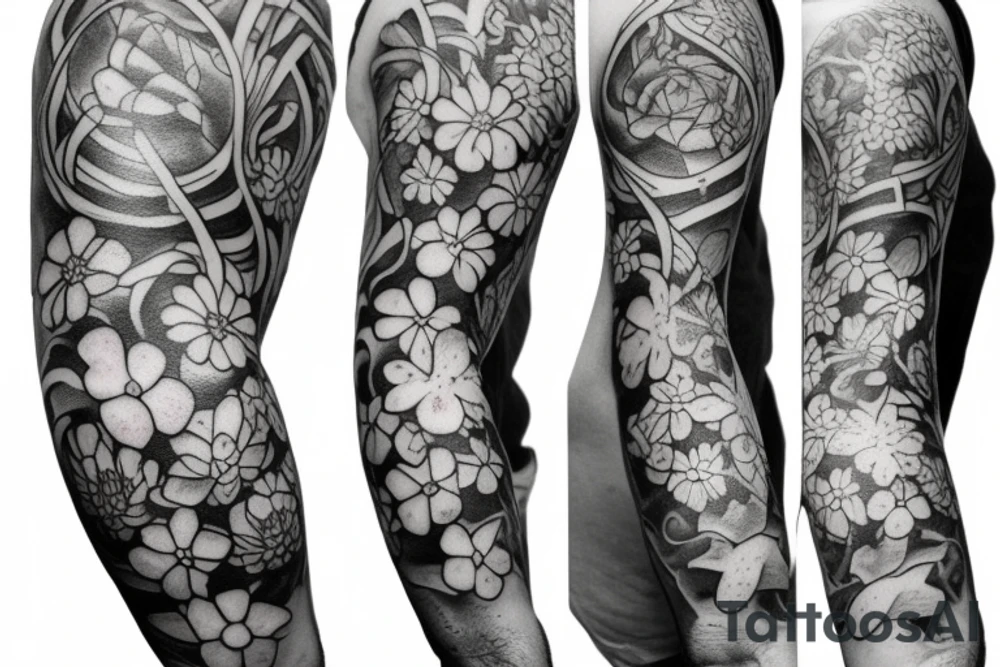 Wildflowers under heaven tattoo idea