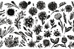 Wildflowers under heaven tattoo idea