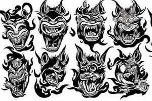 Oni foo dog tattoo idea