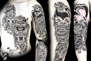 Oni foo dog tattoo idea