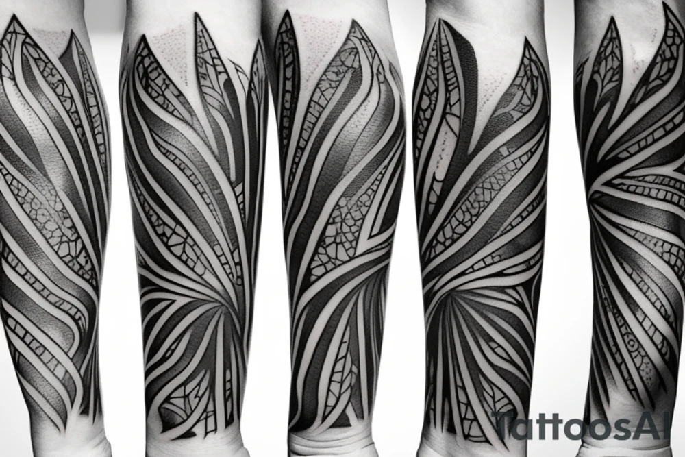 Black glactic on arm tattoo idea