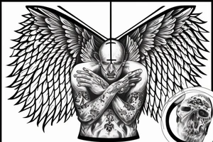 The god of death transformed into an angel. tattoo idea