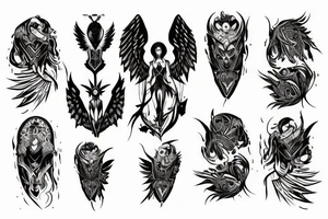 The god of death transformed into an angel. tattoo idea