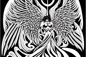 The god of death transformed into an angel. tattoo idea