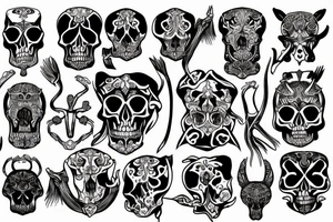 animals skulls tattoo idea