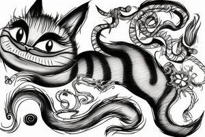 Cheshire cat tattoo idea