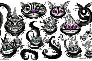 Cheshire cat tattoo idea