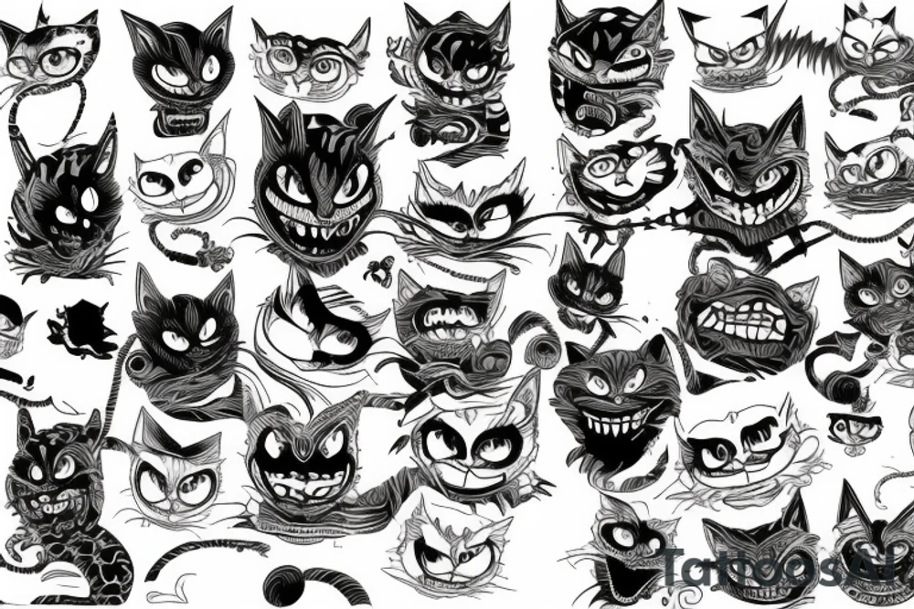 Cheshire cat tattoo idea