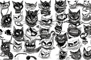 Cheshire cat tattoo idea