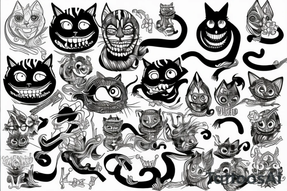 Cheshire cat tattoo idea