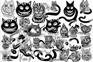 Cheshire cat tattoo idea