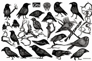 Odin and his crows tattoo idea