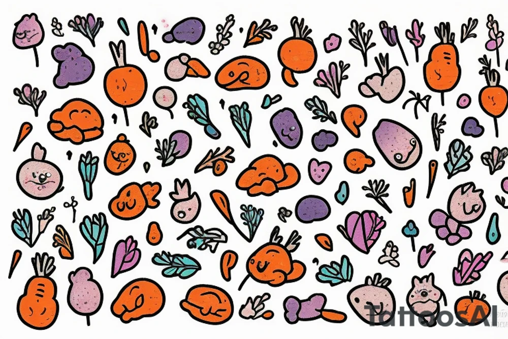 Pixel background gradient.  Carrot, rabbit, 313, Chem1st tattoo idea