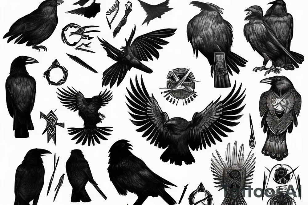 Odin and his raven tattoo idea