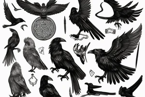Odin and his raven tattoo idea